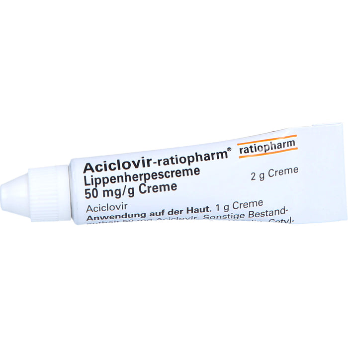 Aciclovir-ratiopharm Lippenherpescreme, 2 g Crème