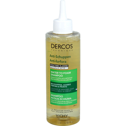 DERCOS Anti-Schuppen Water to Foam Shampoo bei Schuppen und juckender Kopfhaut, 200 ml Shampoo