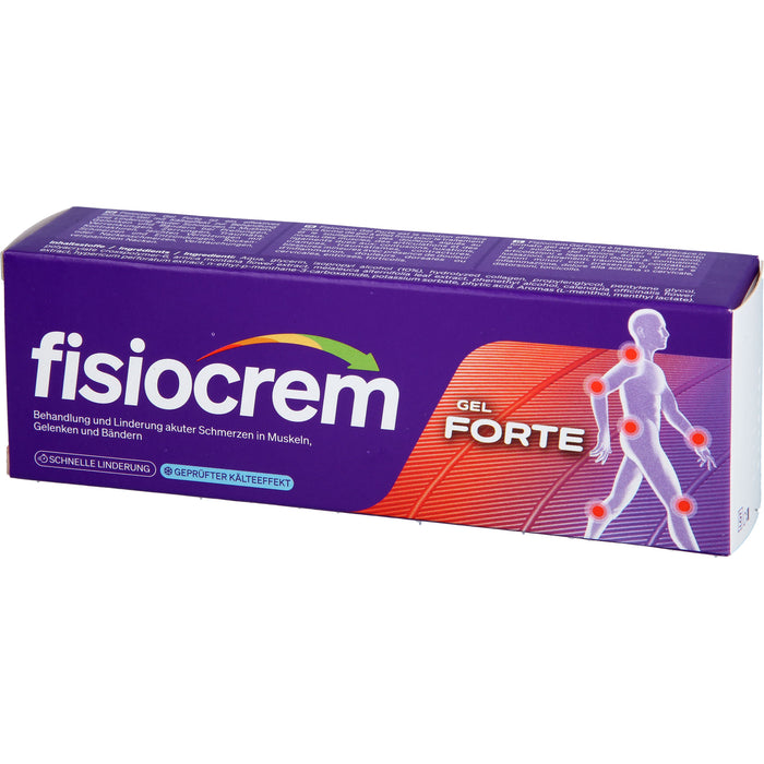 Fisiocrem Gel Forte zur Behandlung akuter Beschwerden in Muskeln, Gelenken und Bändern, 50 ml Gel
