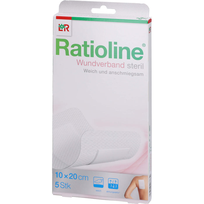 Ratioline steriler Wundverband 10 x 20 cm, 5 pcs. dressing