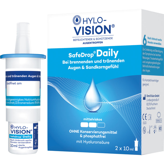 HYLO-VISION SafeDrop Daily Augentropfen, 20 ml Tropfen