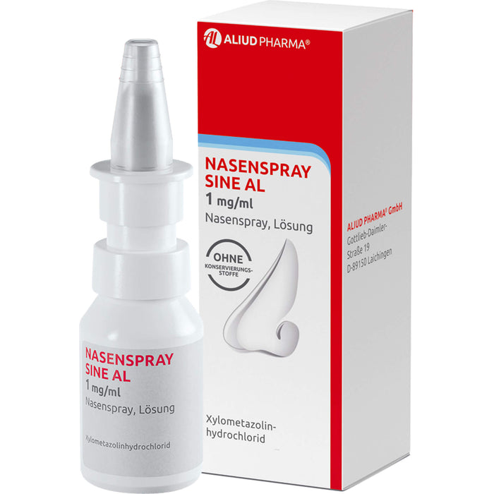 Nasenspray sine AL 1 mg/ml Nasenspray bei Schnupfen, Nasennebenhöhlen-Entzündung und allergischem Schnupfen, 10 ml Solution