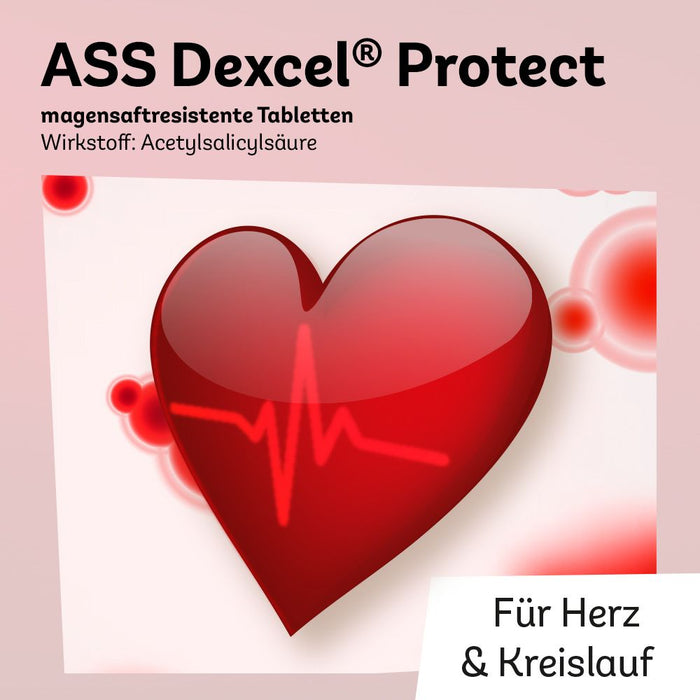 ASS Dexcel Protect 100 mg Tabletten bei Herz-Kreislauf-Erkrankungen, 100 St. Tabletten