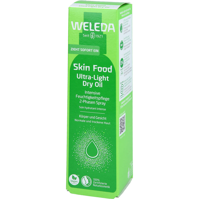 WELEDA Skin Food Ultra-Light Dry Oil sofortiger Glow & intensive Feuchtigkeit, 100 ml Öl