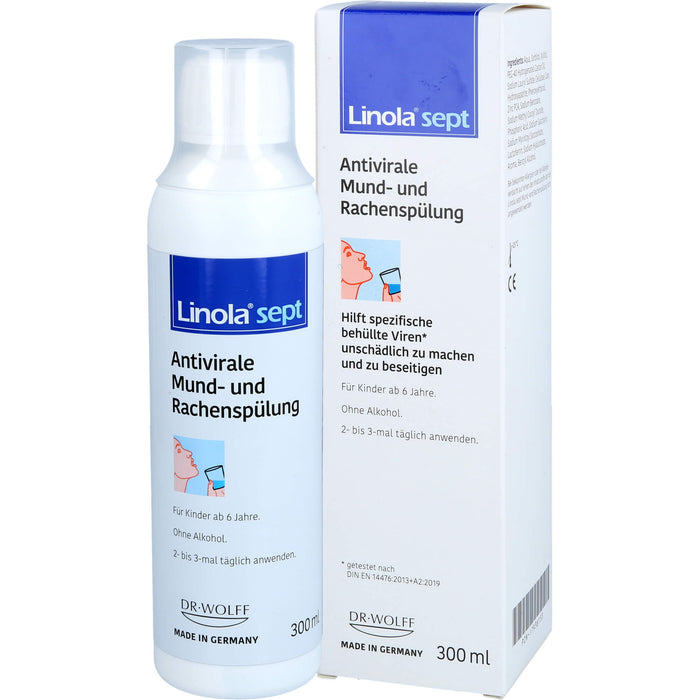 Linola sept antivirale Mund- und Rachenspülung für Kinder ab 6 Jahren, 300 ml Solution