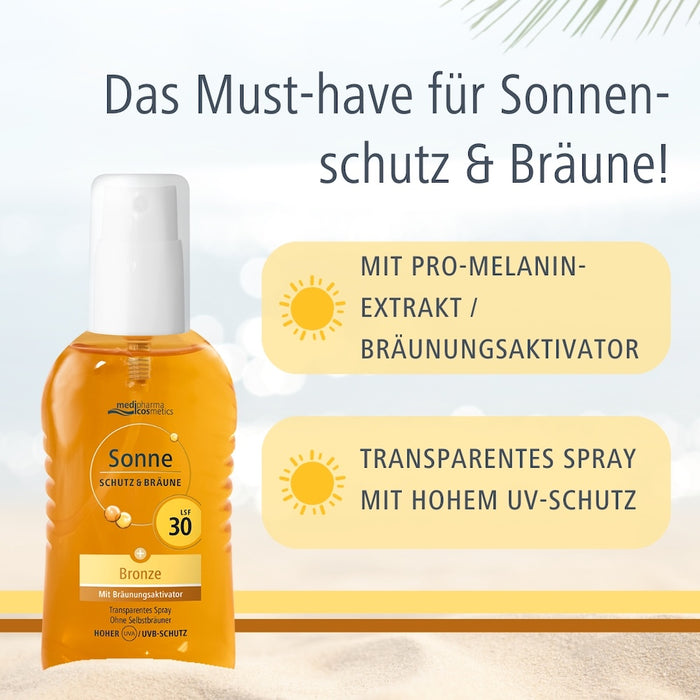 Sonne Schutz & Bräune Bronze LSF 30, 200 ml Spray