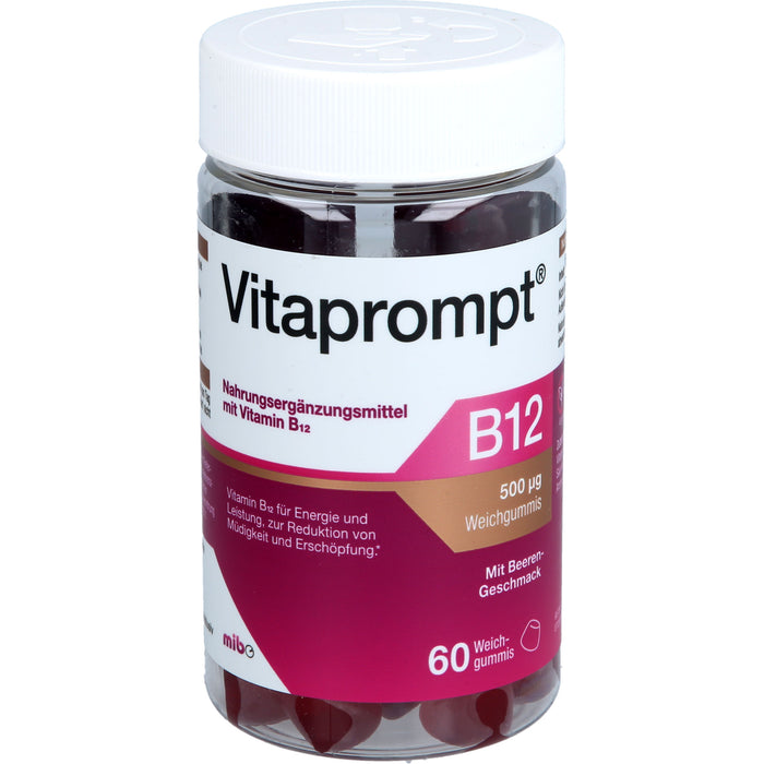 Vitaprompt B12 500 ug Weichgummis für Energie und Leistung, 60 St. Gummidrops
