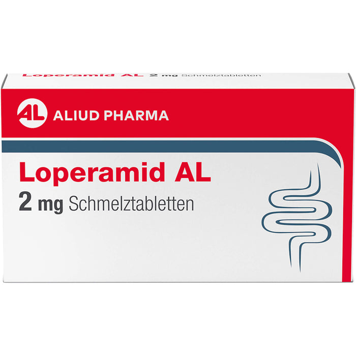 Loperamid AL 2 mg Schmelztabletten bei Durchfall, 12 St. Tabletten