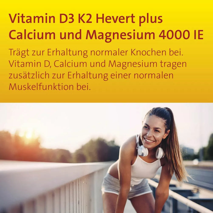 Vitamin D3 K2 Hevert + Calcium & Magnesium 4000 IE, 120 St. Kapseln