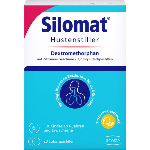 Silomat Hustenstiller 7,7 mg Dextromethorphan Lutschpastillen mit Zitronen-Geschmack, 40 St. Pastillen