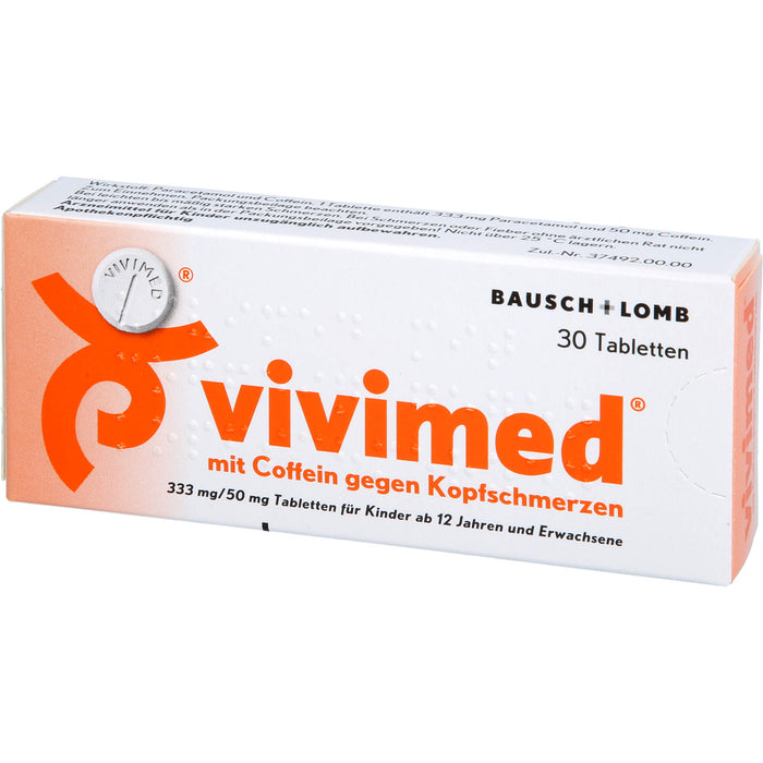 vivimed mit Coffein gegen Kopfschmerzen Tabletten, 30 pc Tablettes