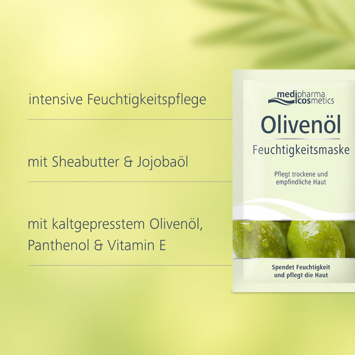 Medipharma Cosmetics Olivenöl Feuchtigkeitsmaske pflegt trockene und empfindliche Haut, 15 ml Face mask