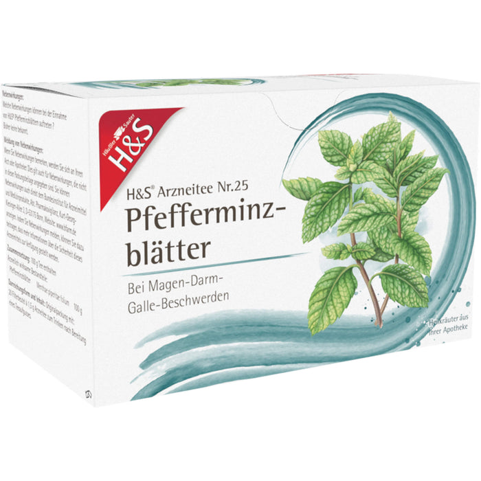 H&S Pfefferminzblätter Arzneitee Nr. 25, 20 pcs. Filter bag