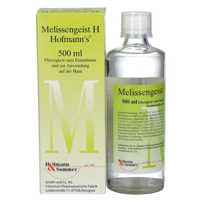 Melissengeist H Hofmann's Flüssigkeit zur Unterstützung der Verdauungsfunktion, 500 ml Solution