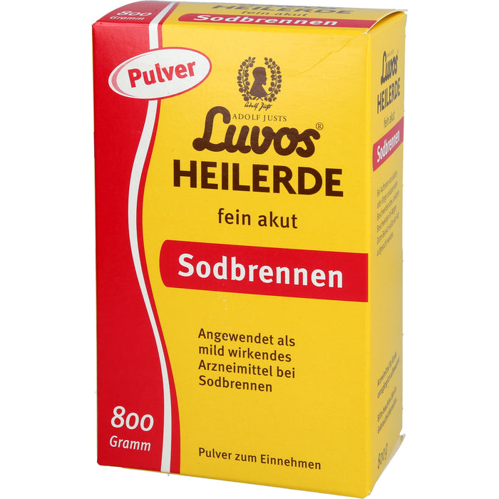 Luvos Heilerde fein akut Pulver zur Einhame bei Sodbrennen, 800 g Pulver