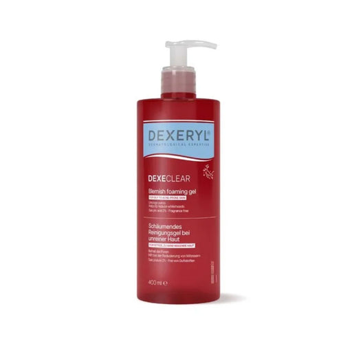 DEXECLEAR schäumendes Reinigungsgel bei unreiner Haut, 200 ml Gel