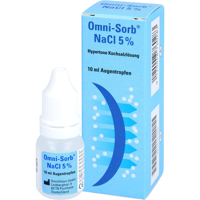 Omni-Sorb Augentropfen zur Entquellung von Hornhautödemen  und zur Wiederherstellung des osmotischen Hornhautgleichgewichts, 10 ml Solution