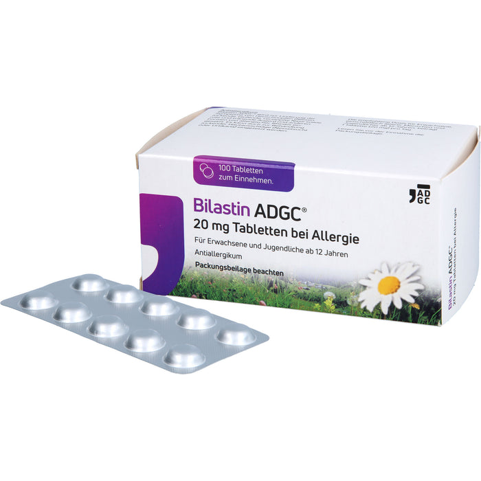 Bilastin ADGC 20 mg Tabletten bei Allergie, 100 pc Tablettes