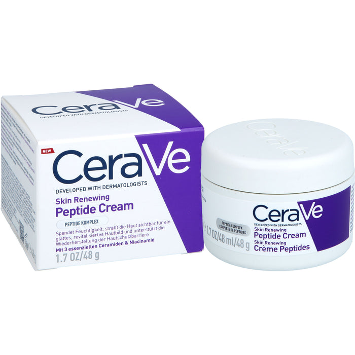 CeraVe Skin Renewing Peptid Creme für eine aufgepolstertere Haut, 48 g Cream