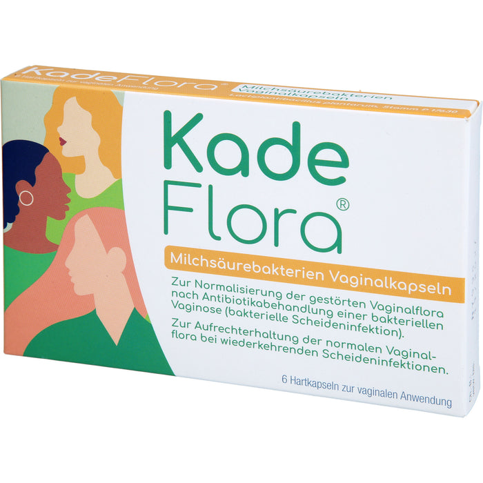 KadeFlora Milchsäurebakterien Vaginalkapseln zum Aufbau und Erhalt der Vaginalflora, 6 St. Kapseln