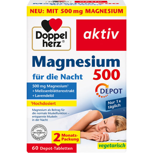 Doppelherz aktiv Magnesium 500 für die Nacht Depot-Tabletten, 60 St. Tabletten