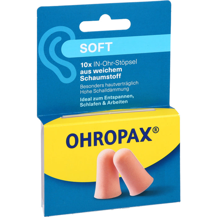 OHROPAX Soft Schaumstoff In-Ohr Stöpsel, 10 St. Ohrstöpsel