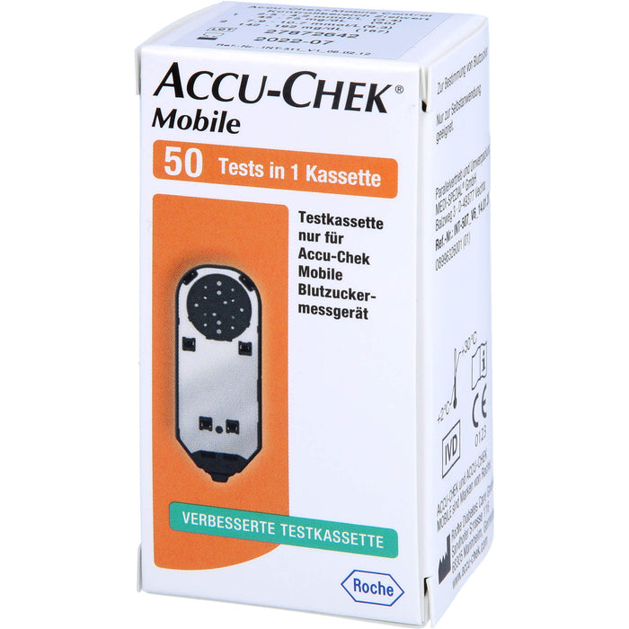 ACCU-CHEK Mobile axicorp verbesserte Testkassette, 50 pc Bandelettes réactives