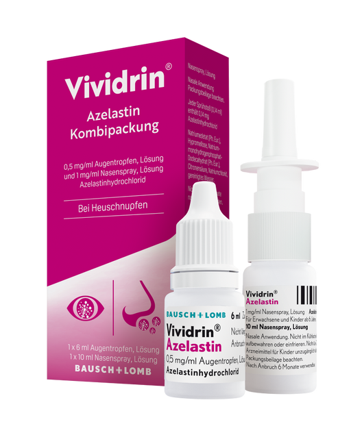 Vividrin Azelastin Kombipackung Augentropfen und Nasenspray, 1 St. Kombipackung
