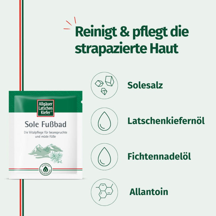Allgäuer Latschenkiefer Sole Fußbad, 10 pcs. Sachets
