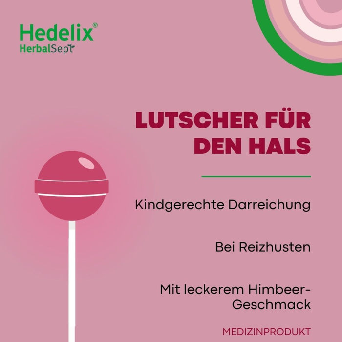 Hedelix HerbalSept Husten Lutscher Kids, 6 pc Lollipop