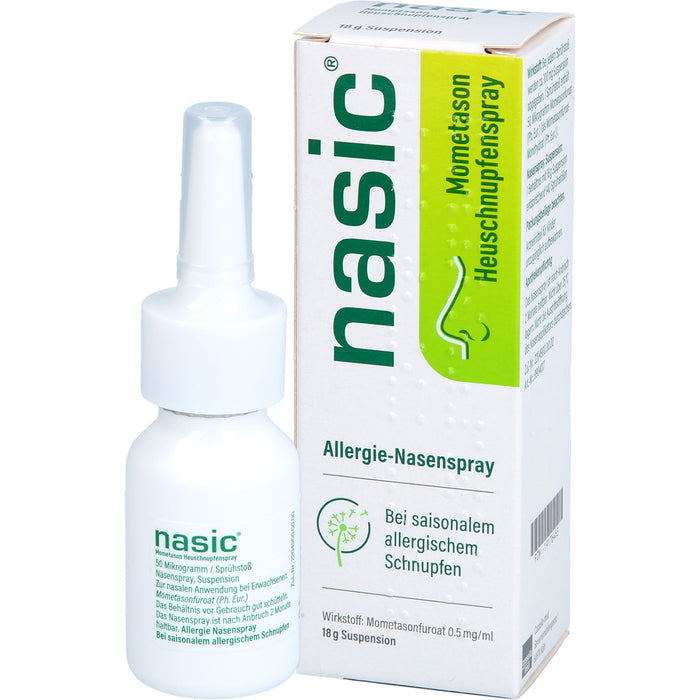 Nasic Mometason Heuschnupfenspray 50 Mikrogramm/Sprühstoß, 18 g Spray
