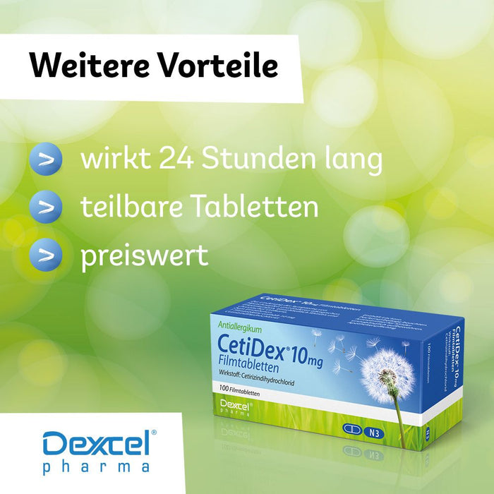 CetiDex 10 mg Tabletten bei Allergien, 20 St. Tabletten