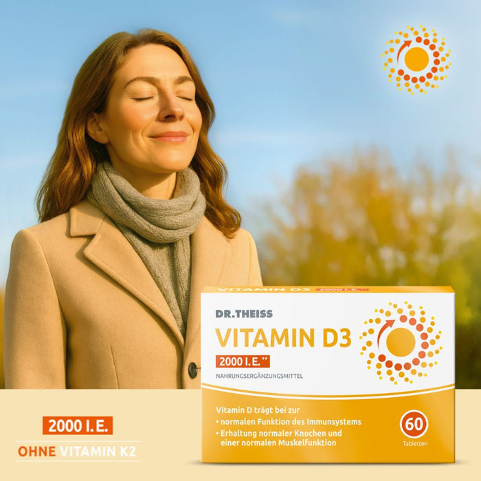 Dr. THEISS Vitamin D3 2000 I.E., 60 pcs. Tablets