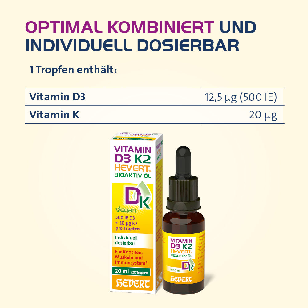 Vitamin D3 Hevert Bioaktiv Öl, 20 ml Tropfen