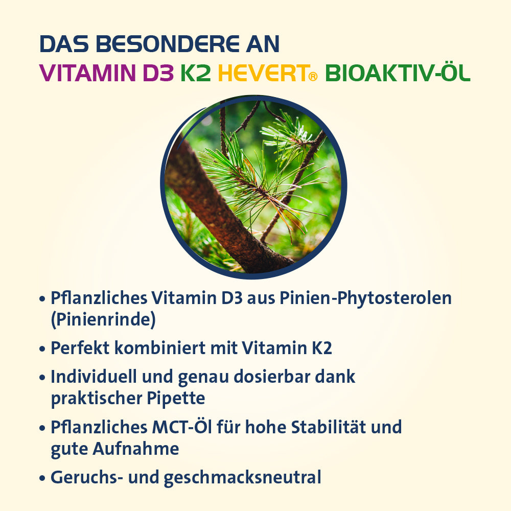 Vitamin D3 Hevert Bioaktiv Öl, 20 ml Tropfen