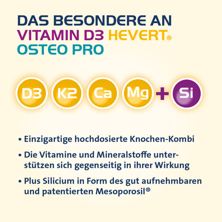 Vitamin D3 Hevert Osteo Pro für gesunde Knochen und Muskeln, 60 St. Tabletten