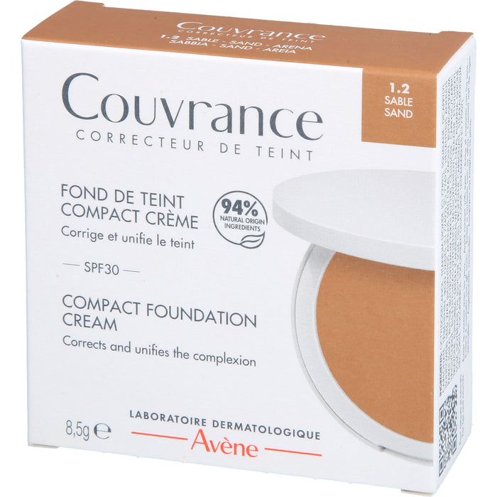 Avène Couvrance Kompakt Creme-Make-up Sand 1.2 mit LSF 30, 8.5 g Crème