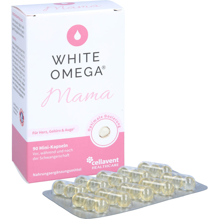 White Omega Mama Mini-Kapseln für Herz, Gehirn und Auge, 90 pc Capsules