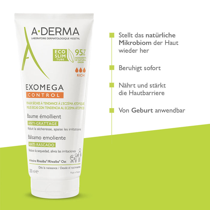 A-DERMA EXOMEGA Control Balsam, 200 ml Balm