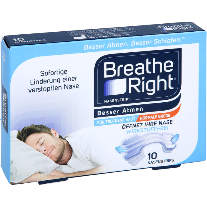 Breathe Right transparente Nasenpflaster Besser Atmen, 10 pcs. Patch