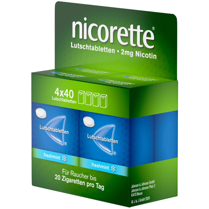 Nicorette Freshmint 2 mg Lutschtabletten, 160 pcs. Tablets