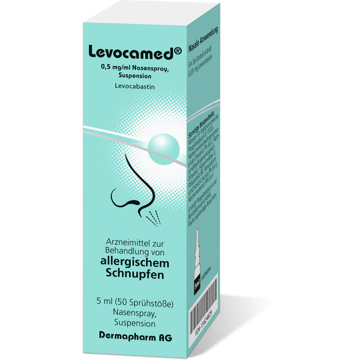 Levocamed 0,5 mg/ml Nasenspray bei allergischem Schnupfen, 5 ml Lösung