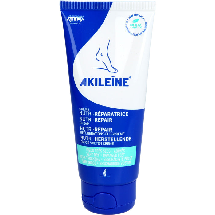 AKILEINE Nutri-Repair Regenerations-Fußcreme für sehr trockene Haut, 100 ml Creme