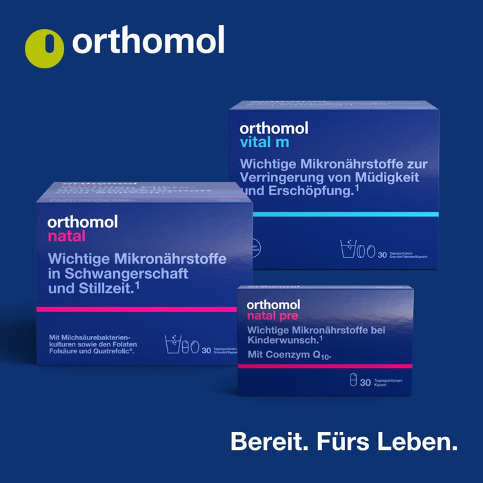 Orthomol Fertil plus - für Männer mit Kinderwunsch - mit Zink und Selen - Unterstützung der männlichen Fertilität - Tabletten/Kapsel, 90 St. Tagesportionen