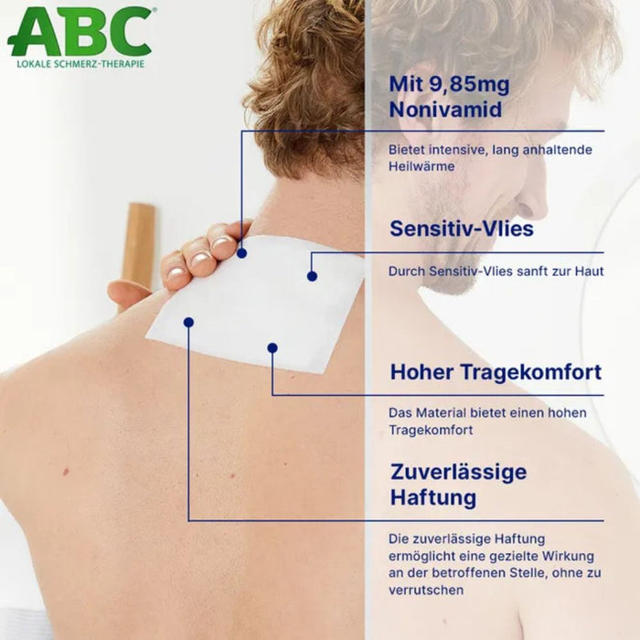 ABC Wärme-Pflaster sensitiv zur Linderung von Muskelschmerzen, 4 pcs. Patch