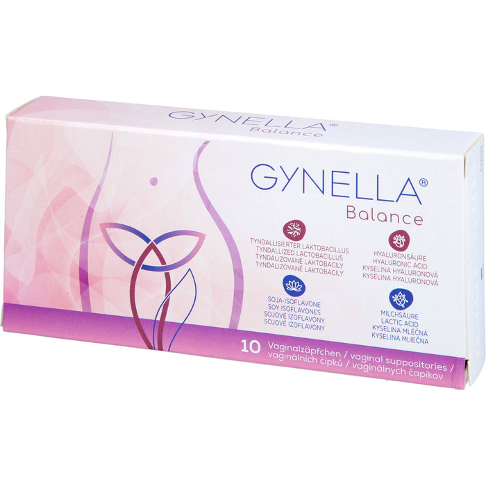 GYNELLA Balance Vaginalzäpfchen zur Aufrechterhaltung der Vaginalschleimhaut, 10 St. Zäpfchen