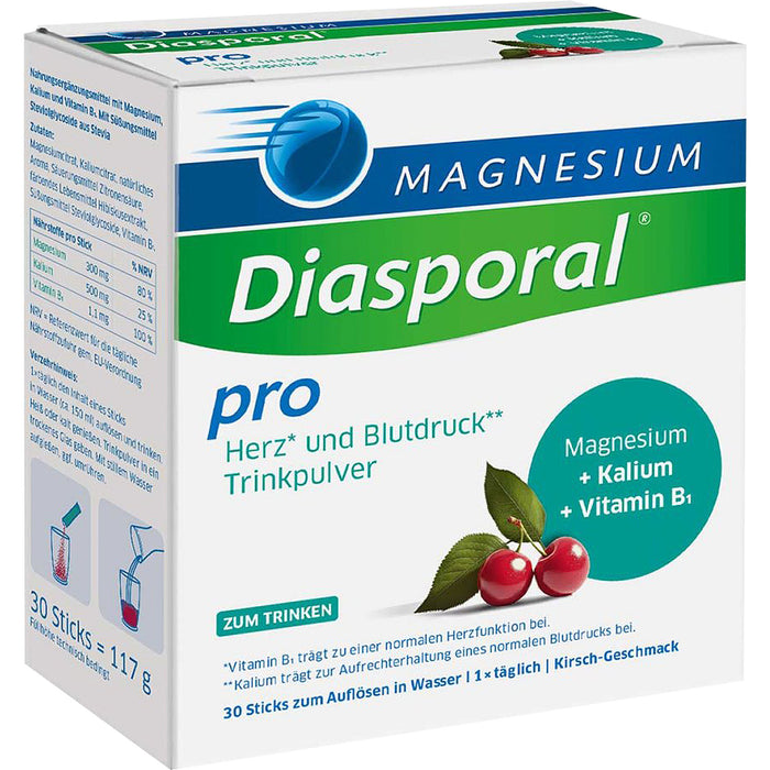 Magnesium-Diasporal Pro Herz und Blutdruck Trinkpulver, 30 St. Beutel