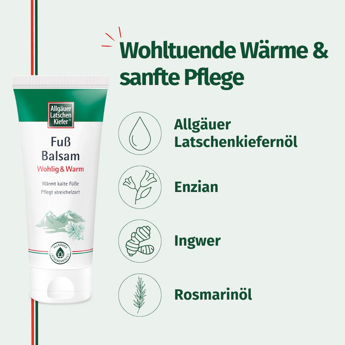 Allgäuer Latschenkiefer Fuß Balsam Wohlig & Warm, 100 ml Baume