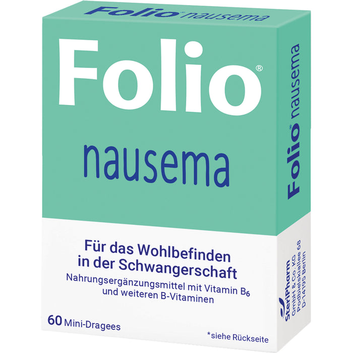 Folio Nausema Mini-Dragees für das Wohlbefinden in der Schwangerschaft, 60 pc Dragées