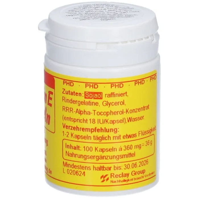 PHD Vitamin E Kapseln, 100 pcs. Capsules